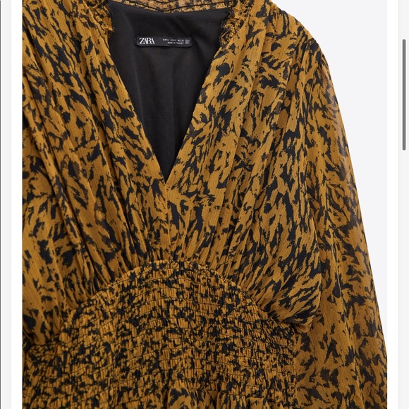 Zara Burnt orange and Black Mini Dress - Picture 4 of 4
